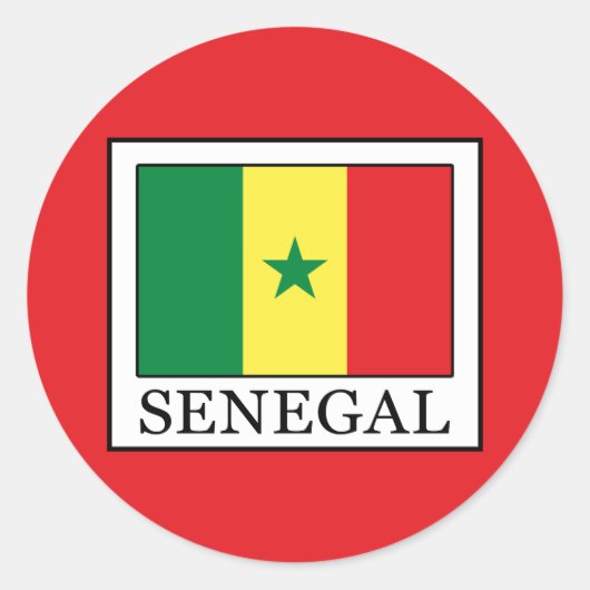Senegal Ronde Sticker (Voorkant)