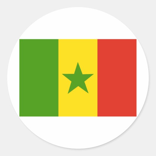 Senegal Ronde Sticker (Voorkant)