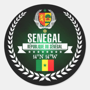 Senegal Ronde Sticker