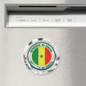 Senegal Round Emblem Magneet (Insitu (Vaatwasser))