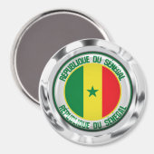 Senegal Round Emblem Magneet (Voorkant / Achterkant)