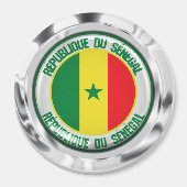 Senegal Round Emblem Magneet (Voorkant)