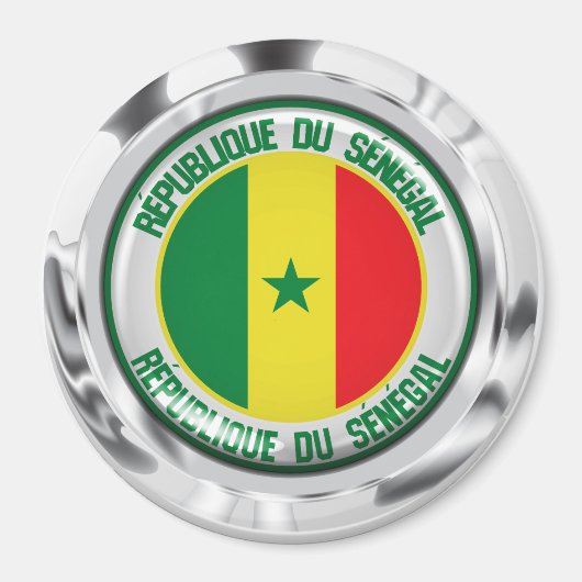 Senegal Round Emblem Magneet (Voorkant)
