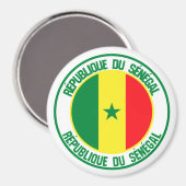 Senegal Round Emblem Magneet (Voorkant / Achterkant)