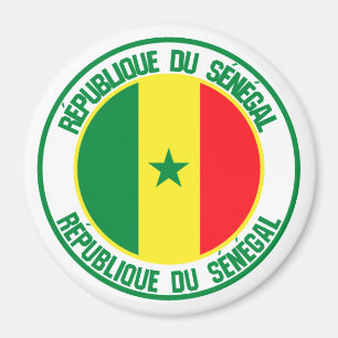 Senegal Round Emblem Magneet
