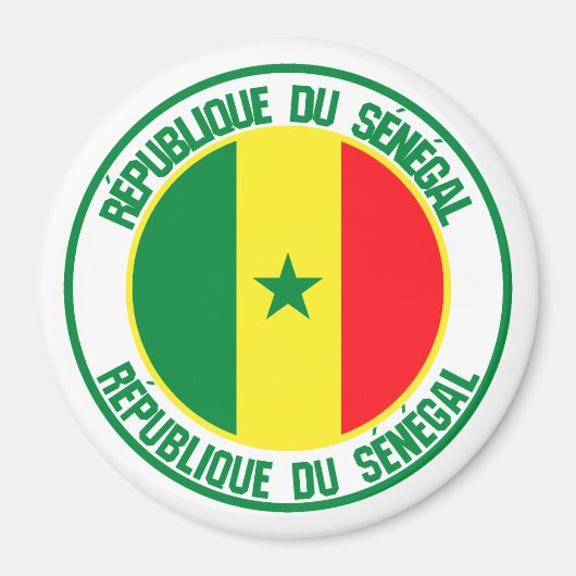 Senegal Round Emblem Magneet (Voorkant)