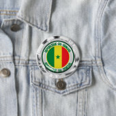 Senegal Round Emblem Ronde Button 7,6 Cm (In situ)