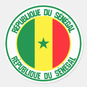 Senegal Round Emblem Ronde Sticker