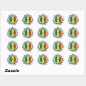 Senegal Round Emblem Ronde Sticker (Vel)