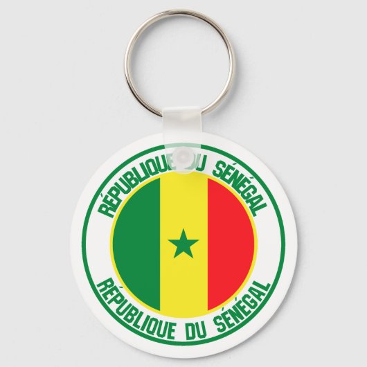 Senegal Round Emblem Sleutelhanger (Voorkant)