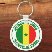 Senegal Round Emblem Sleutelhanger (Voorkant)