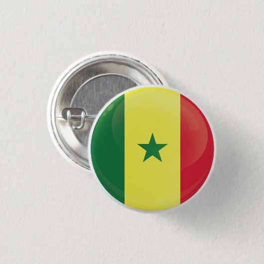 Senegal Round Icon Flag Ronde Button 3,2 Cm (Voorkant /achterkant)