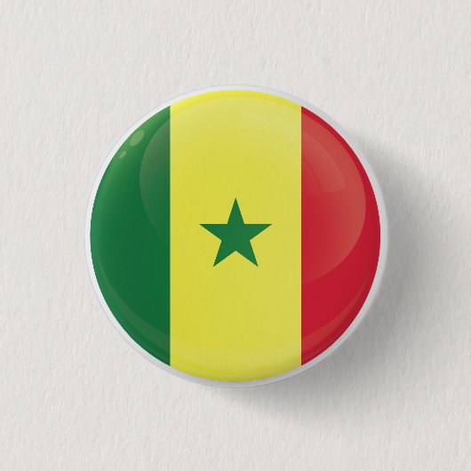 Senegal Round Icon Flag Ronde Button 3,2 Cm (Voorkant)