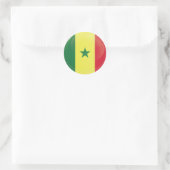 Senegal Round Icon Flag Ronde Sticker (Tas)