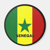 Senegal Roundel kwaliteitsvlag Magneet (Voorkant)
