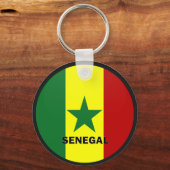 Senegal Roundel kwaliteitsvlag Sleutelhanger (Voorkant)