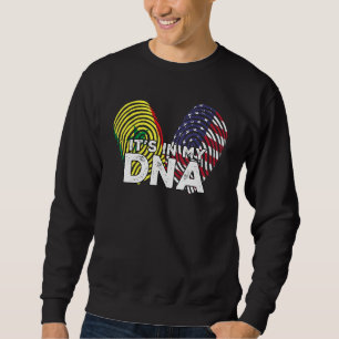 Senegal Senegalees Amerika Amerikaans Vlag Hand Mi Trui