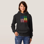 Senegal Senegalese American Flags Proud USA Senega Hoodie (Voorkant volledig)