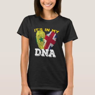Senegal Senegalese Engeland Vlag hand hand gemengd T-shirt