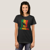 Senegal Senegalese Senegal vlag Lion Animal Silhou T-shirt (Voorkant volledig)