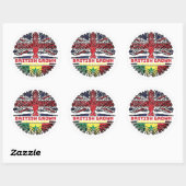Senegal Senegalese UK - Britse boom Ronde Sticker (Vel)