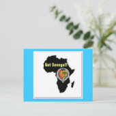 SENEGAL/SENEGALESE VLAG T-SHIRT EN ETC BRIEFKAART (Staand voorkant)