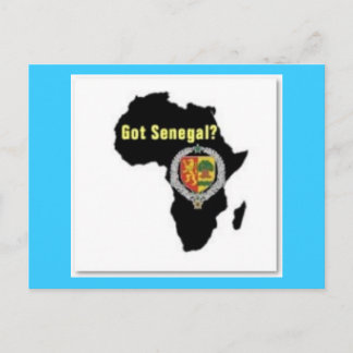 SENEGAL/SENEGALESE VLAG T-SHIRT EN ETC BRIEFKAART