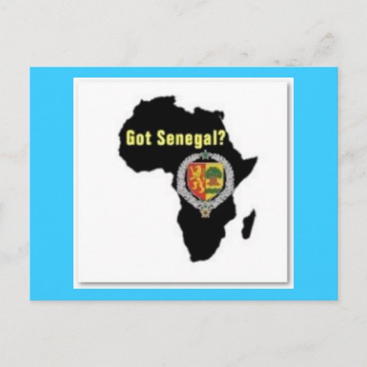 SENEGAL/SENEGALESE VLAG T-SHIRT EN ETC BRIEFKAART (Voorkant)