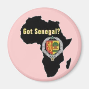 SENEGAL/SENEGALESE VLAG T-SHIRT EN ETC MAGNEET