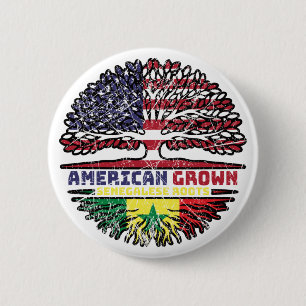 Senegal Senegalese VS-VS Verenigde Staten Ronde Button 5,7 Cm