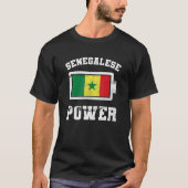 Senegal Senegalese West Africa Proud Battery Power T-shirt (Voorkant)