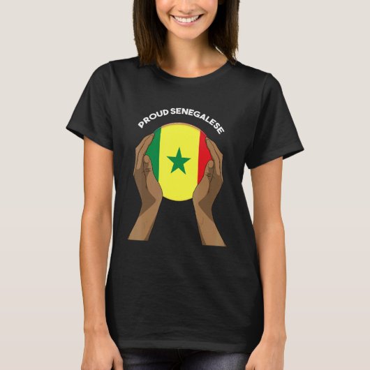 Senegal Senegalese West Afrika Proud Heart Love Fl T-shirt (Voorkant)
