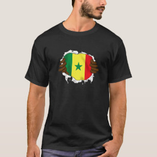 Senegal Senegalese West Afrika Proud Heart Love Fl T-shirt
