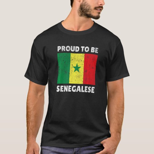 Senegal Senegalese West Afrika Proud Heart Love Fl T-shirt (Voorkant)