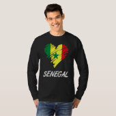 Senegal Senegalese West Afrika Proud Heart Love Fl T-shirt (Voorkant volledig)