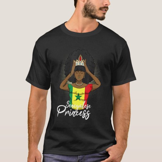 Senegal Senegalese West-Afrika Proud Princess Quee T-shirt (Voorkant)