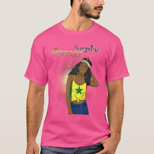 Senegal Senegalese West-Afrika Proud Princess Quee T-shirt