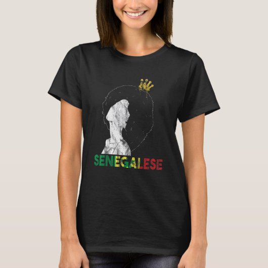 Senegal Senegalese West-Afrika Proud Princess Quee T-shirt (Voorkant)