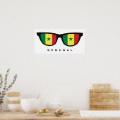 Senegal Shades aangepaste tekst en kleuren-poster Poster (Keuken)