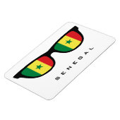 Senegal Shades aangepaste tekst & kleurenmagneet Magneet (Linkerzijde)