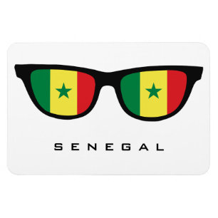 Senegal Shades aangepaste tekst & kleurenmagneet Magneet