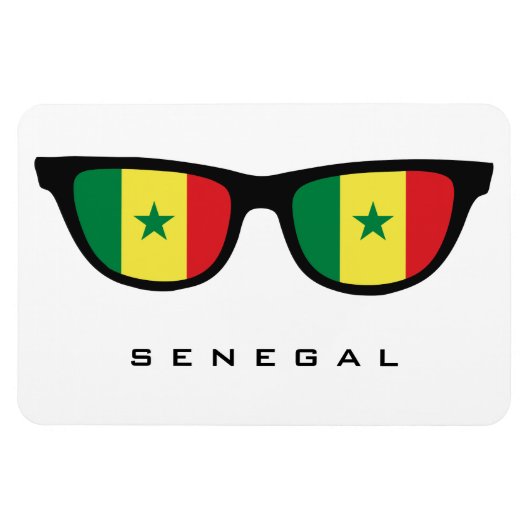 Senegal Shades aangepaste tekst & kleurenmagneet Magneet (Horizontaal)