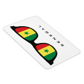 Senegal Shades aangepaste tekst & kleurenmagneet Magneet (Rechterzijde)