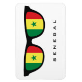 Senegal Shades aangepaste tekst & kleurenmagneet Magneet (Verticaal)