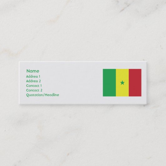 Senegal - Skinny Mini Visitekaartje (Voorkant)