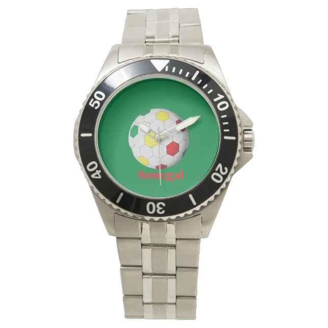 Senegal Soccer Horloge (Voorkant)