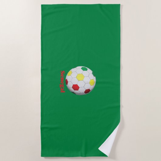 Senegal soccer strandlaken (Voorkant)