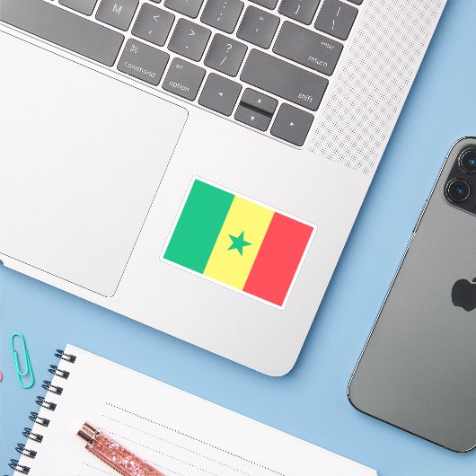 Senegal Sticker (Laptop met iPhone)