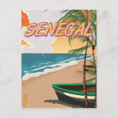 Senegal  strand poster briefkaart (Voorkant)