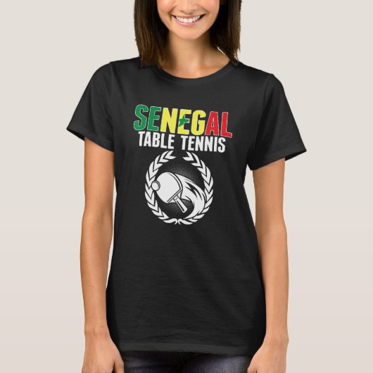 Senegal Table Tennis Senegalese Ping Pong Suppor T-shirt (Voorkant)